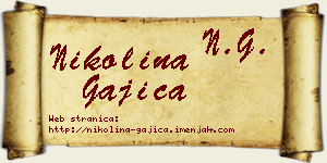 Nikolina Gajica vizit kartica